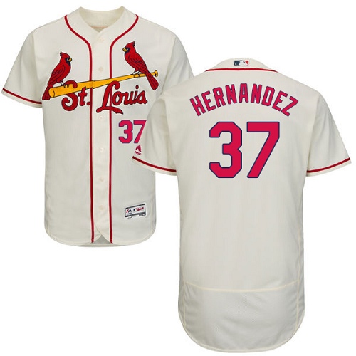 Cardinals #37 Keith Hernandez Cream Flexbase Authentic Collection Stitched MLB Jersey